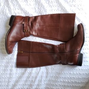 Anne Klein Brown Leather Riding Boots